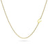 Bold Alphabet Letter Initial Charm Necklace in Gold Tone